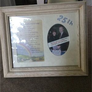 Rustic 25th Anniversary Wooden Photo Frame